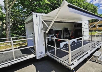 Archangel Racing Simulator Trailer Setup Outside